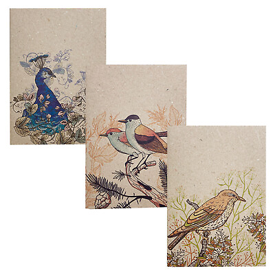 #ad #ad Bird Journal Set 3 Lined Notebook 8.25quot; Handmade in Italy Recycled Paper Peacock $27.95