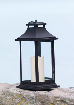 #ad Lantern with 3quot;x6quot; LED Candle Set of 2 14.75quot;H $110.84