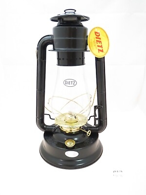 #ad Dietz #80 Blizzard Black with Gold Trim Oil Kerosene Lantern New 69879JB $88.00