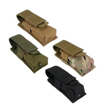 #ad Tactical Molle Flashlight Holder Belt Holster Flashlight Pouch Torch Carry Case $4.99