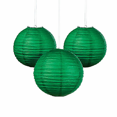 #ad Green Hanging Paper Lanterns Party Decor 6 Pieces $13.78