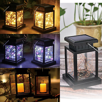 #ad #ad Solar Garden Light Vintage Lantern Hanging Waterproof Flameless Candle Outdoor $10.95