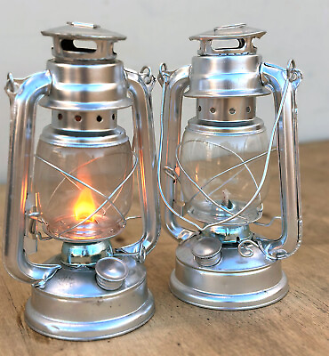 #ad #ad Lot of 2 Hurricane Lantern Hanging Emergency Camping Kerosene Oil Lamp Light $28.99