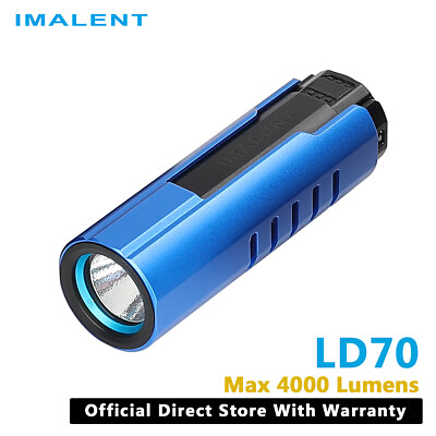 #ad Imalent LD70 4000lms Mini EDC Keychain Flashlight CREE XHP 70 LED Torch Blue $59.95