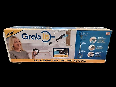 #ad GRAB IT REACHING TOOL W RATCHETING ACTION LED AS SEEN ON TV NEW IN BOX $27.99