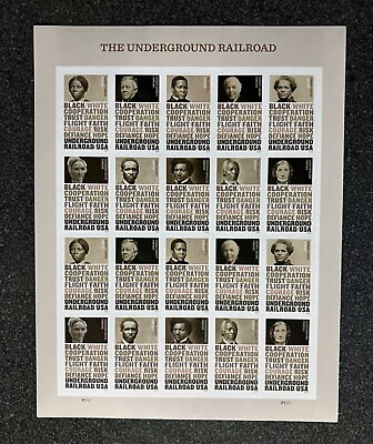 #ad 2024USA Forever Underground Railroad Sheet of 20 mint $17.30