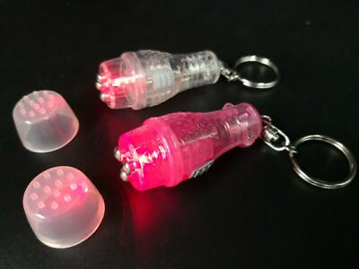 #ad 2 PCs Pocket Mini Massager LED Flashlight on Keychain Women Men B O US Seller $14.95