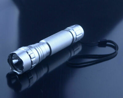 #ad Silver WF 501B Single Mode 10W 6500K LED Flashlight ON OFF Silver Torch $14.99