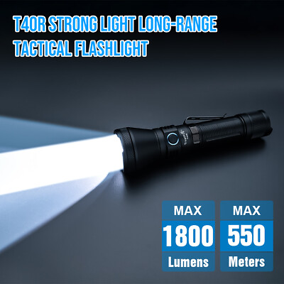 #ad TrustFire T40R Tactical Flashlight 1800 Lumen Flashlights 550 Meter Beam Reach $39.99