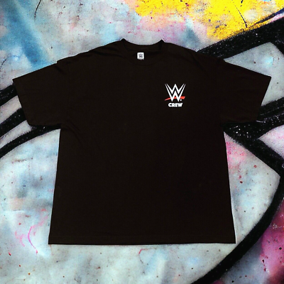 #ad WWE Crew Member T Shirt 2017 Summer Tour Size XXL Authentic Black Raw Smackdown $29.95