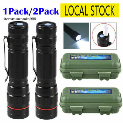 #ad 12000000 Lumens Super Bright LED Tactical Flashlight Rechargeable LED Work Light $6.80