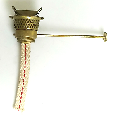 #ad #ad Solid Brass Adlake No.114 Low Signal Lantern Burner with Button Thumb Wheel NOS $64.95
