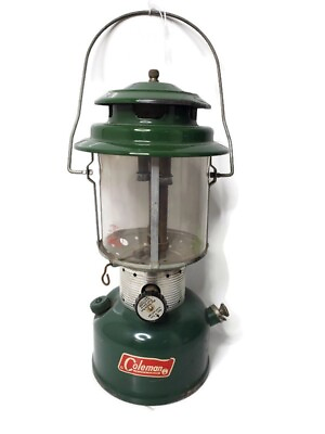 #ad Coleman Lantern 220F Double Mantle with Globe Dated 2 66 With Globe $49.99