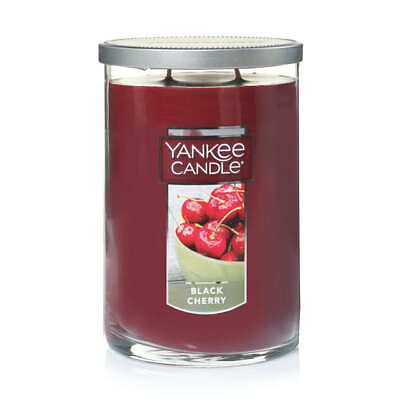 #ad Yankee Candle Black Cherry 22 oz Large 2 Wick Tumbler Candle $18.26