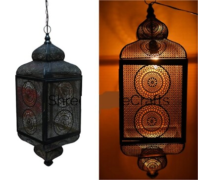 #ad #ad Moroccan Lantern Lamp Shades Lighting Turkish Hanging Lamp Hole Seljuks Pattern $181.99