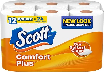 #ad #ad Comfort Plus Toilet Paper 12 Double Rolls 231 Sheets per Roll Septic Safe $6.99