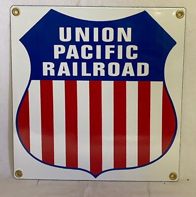 #ad #ad Union Pacific Railroad Transportation Vintage Train Metal Sign $49.95