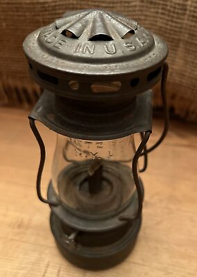 #ad Antique Dietz Sport Skaters Lantern Lamp Globe Dated Feb 10 1914 N.Y. USA $345.00