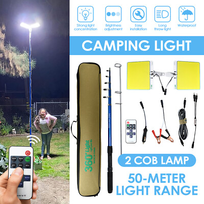 #ad Remote Control Outdoor Lamp LED Camping Lantern Light Telescopic Rechargeable $46.98