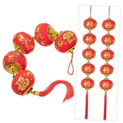 #ad Chinese Lanterns String Lunar New Year Decoration Oriental Round Lantern $50.98