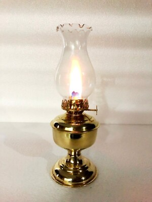 #ad Hurricane Oil Lantern Shiny Gold Brass Vintage Style Lamp Home Decorative Gift $91.48