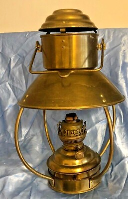 #ad Vintage Oil Lantern Brass Color Metal Hanging or Tabletop 19quot; Tall $70.39