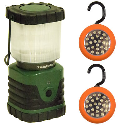 #ad Camping Light Set with LED Lantern and Two LED Tent Hook Lights $19.99