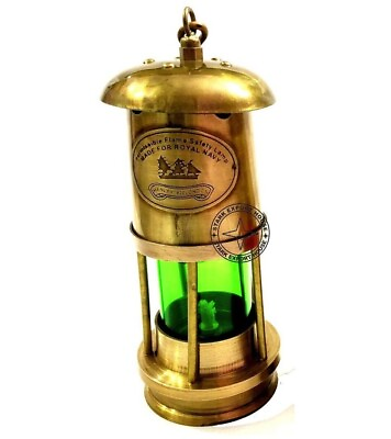 #ad Antique Brass Table Lantern Glass Oil Lamp 7 inch Collectible Home Decor NE $44.10