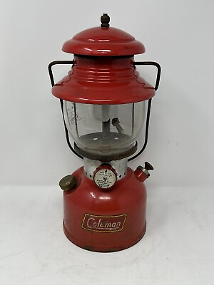 #ad Red Coleman Lantern Model 200A 04 1958 Made In USA Pyrex “Sunshine of the Night” $99.00