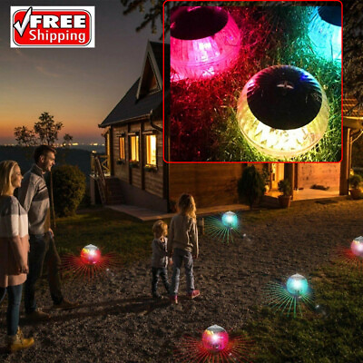#ad #ad Outdoor Solar LED Floating Lights Garden Path Lamp Rotating Color Changing Decor $9.88