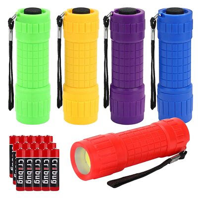 #ad 5Pack Mini LED Flashlights for Kids 100 Lumen with Batteries Bright Party Favors $16.77