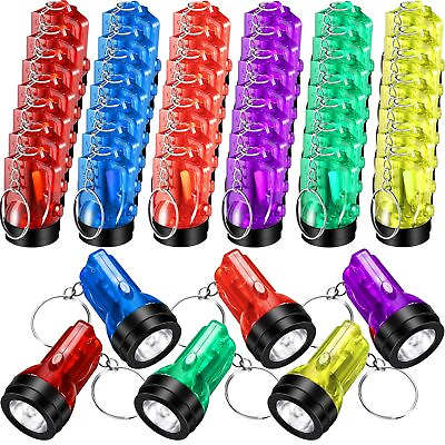 #ad Mini Flashlight Keychains Small LED Key Chains Portable Handheld Plastic Flas... $40.04