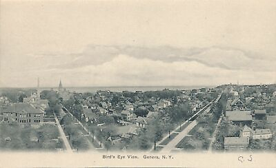 #ad GENEVA NY Geneva Birdseye View udb pre 1908 $6.53