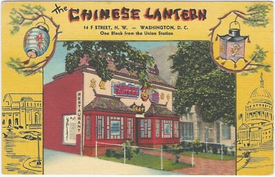 #ad #ad Chinese Lantern Restaurant Washington D.C. Vintage Postcard Food Tourist $5.99