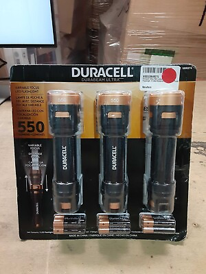 #ad Duracell Ultra 550 Lumens LED Flashlight AAA Batteries Included 3 Pack $22.99