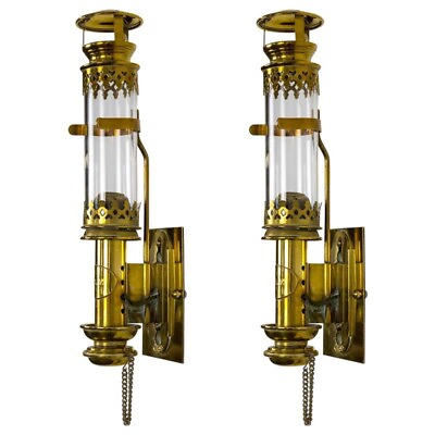 #ad Genuine Antique railroad lanterns “PLM” Brass by Poyard Paris Circa 1900 $495.00