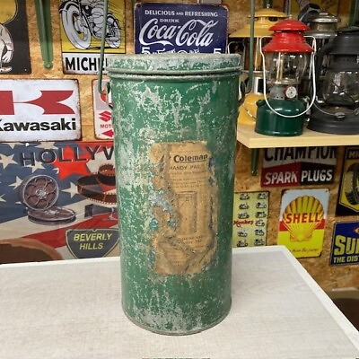 #ad Coleman Lantern 242 Handy Pail Case Only Early Model 1930s Pail Can Japan Used $639.99