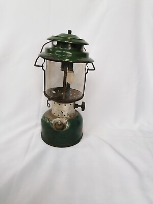 #ad #ad Vintage Coleman Kerosene 220F Double Mantle Camping Lantern Green Untested $29.99