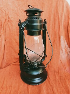#ad #ad Antique Lantern 1832 Style iron Glass Kerosene Working LAMP Finish Black $89.00