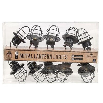 #ad Black Lantern Patio Light Strand 10 ct lights $44.95