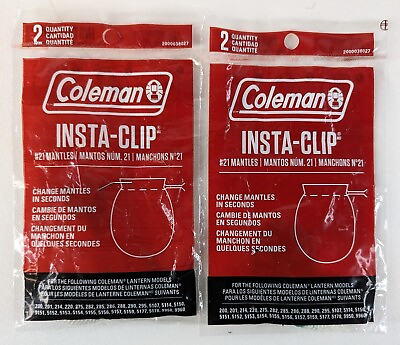 #ad #ad NOS COLEMAN LANTERN MANTLES NEW LOT of 2 2 Per Package 4 TOTAL $14.97