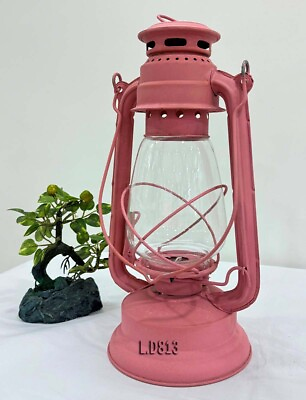 #ad Antique Anchor Candle Lamp Nautical Maritime Green Lantern Rustic Vintage Home D $72.76