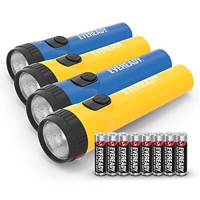 #ad LED Flashlights 4 Pack Bright Flashlights for 4 pack Blue Yellow $14.11