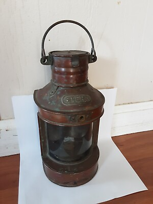#ad Vintage Tung Woo Copper Nautical Ship Stern Lantern Hong Kong Original $149.99