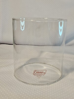 #ad Coleman Lantern Clear Glass Replacement Globe 690 048 0792 Red Letters $12.97