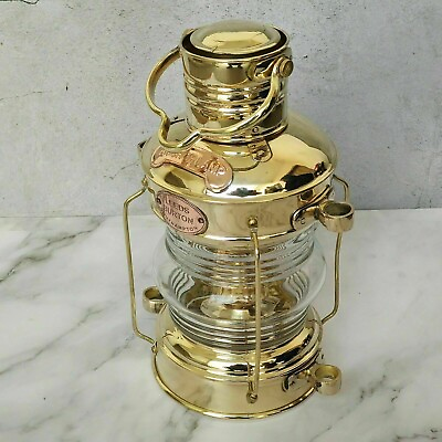 #ad Anchor Boat Light Oil Lamp Brass Copper Nautical Maritime Lantern Christmas Gift $69.43
