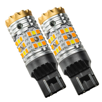 #ad Oracle 7443 CK LED Switchback High Output Can Bus LED Bulbs Amber White $75.08