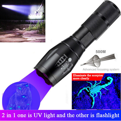 #ad Super Bright 120000lm UV Torch Ultra Violet Flashlight Blacklight Light Lamp LED $8.25