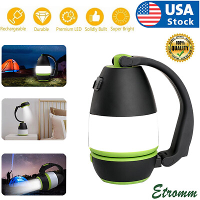 #ad Portable Camping Lantern USB Rechargeable Camping Tent Light Lamp Flashlight LED $14.99