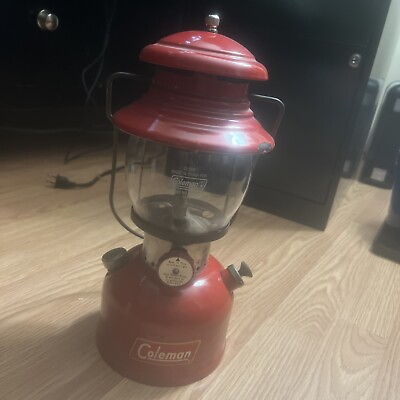 #ad Vintage 1956 Red Coleman Lantern 200A 3 56 usa ships immediately $89.99